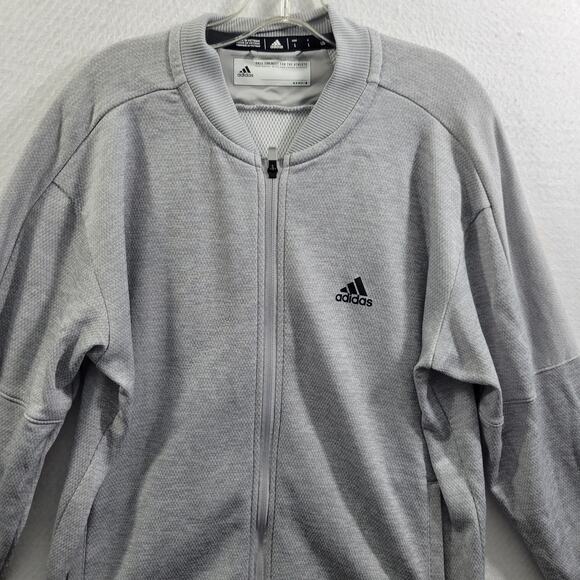 Adidas Gray Full Zip Jacket Size L 61224-0819 - Picture 2 of 5